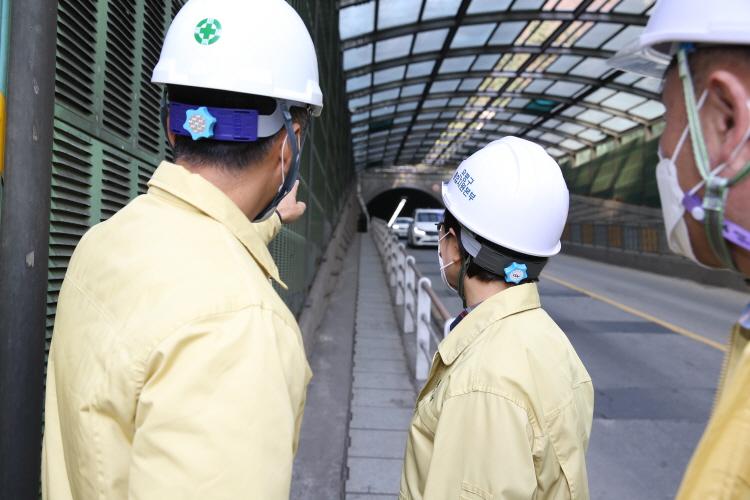 2021년 해빙기 재난 취약시설 안전점검_은평터널 및 연결옹벽 이미지